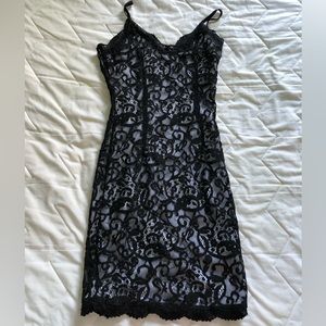Missguided black lace mini dress, UK 6, US 2